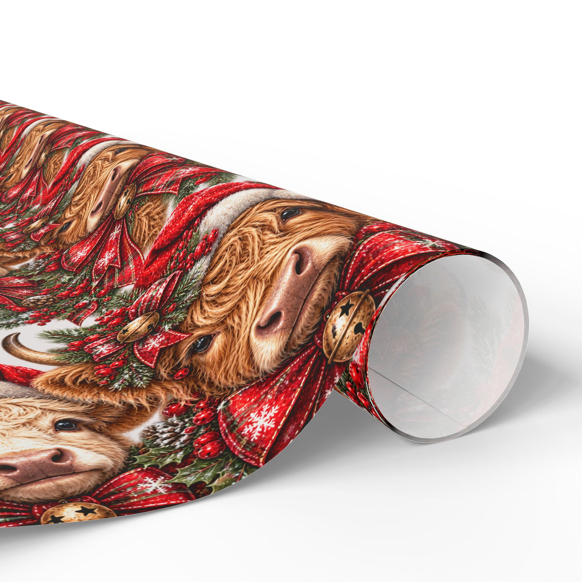 Highland Cow Christmas Wrapping Paper