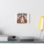 Halloween Highland Cow Ghost Matte Canvas