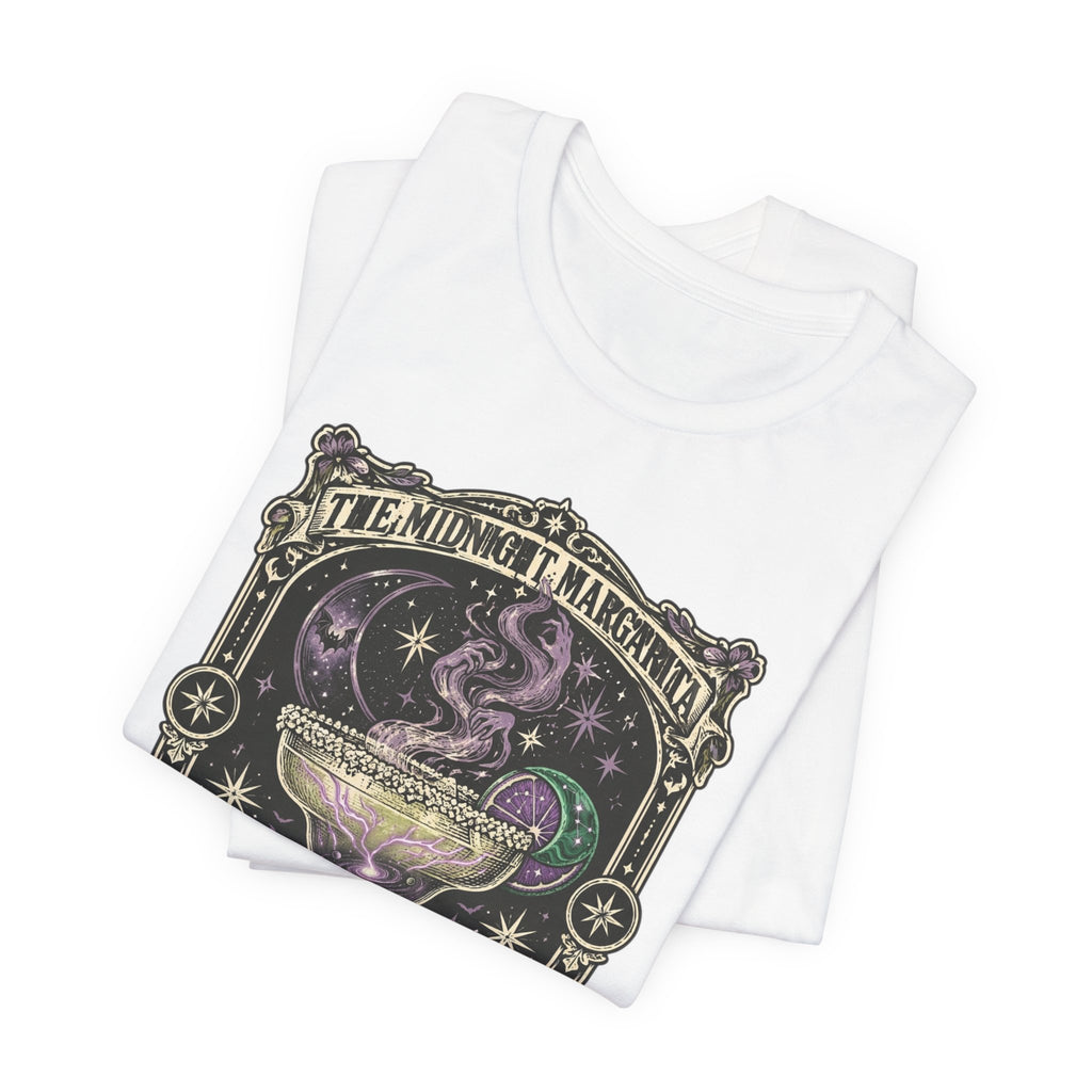 Midnight Margarita Illustration Tee | Vintage Cocktail Night, Moonlit Palms