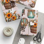 Rustic Farmhouse Sunflower Wrapping Paper