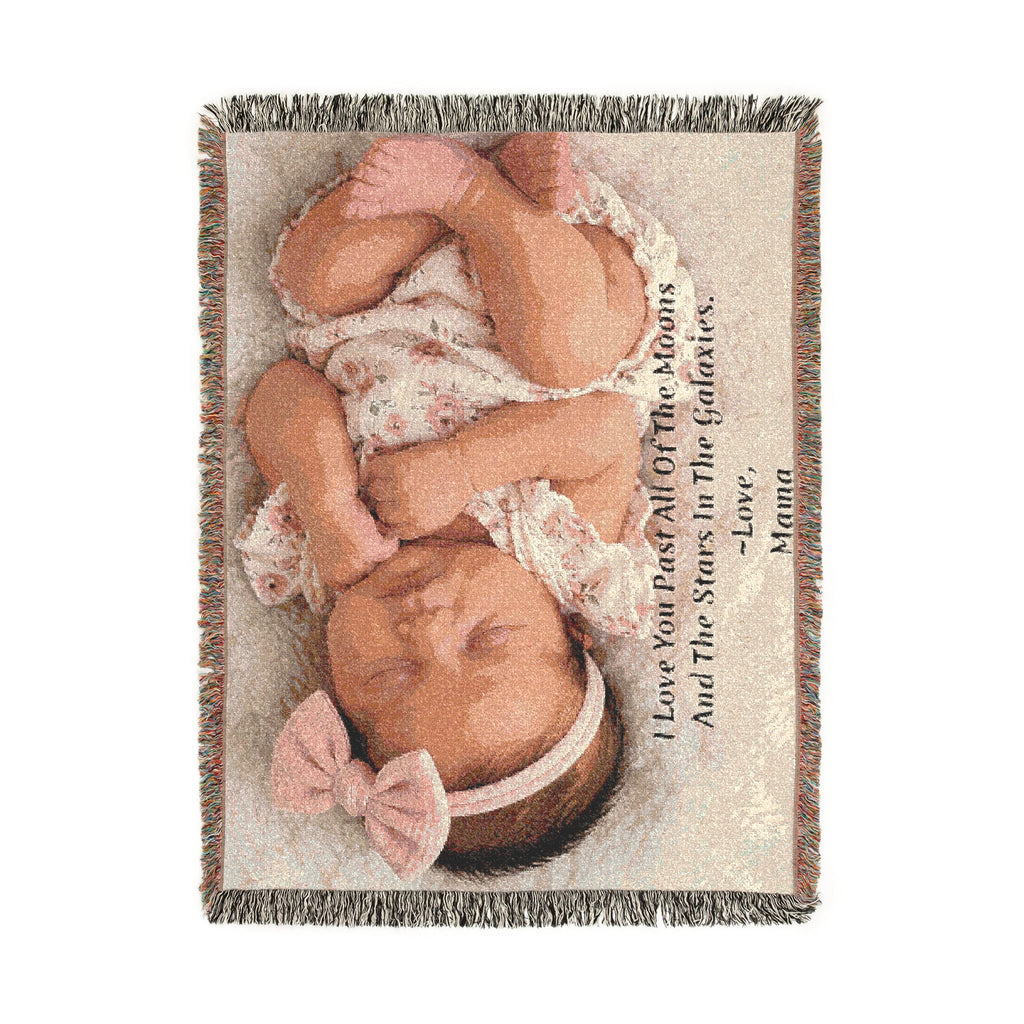 Personalized Photo & Message Woven Blanket – Custom Family, Baby, Pet & Keepsake Gift