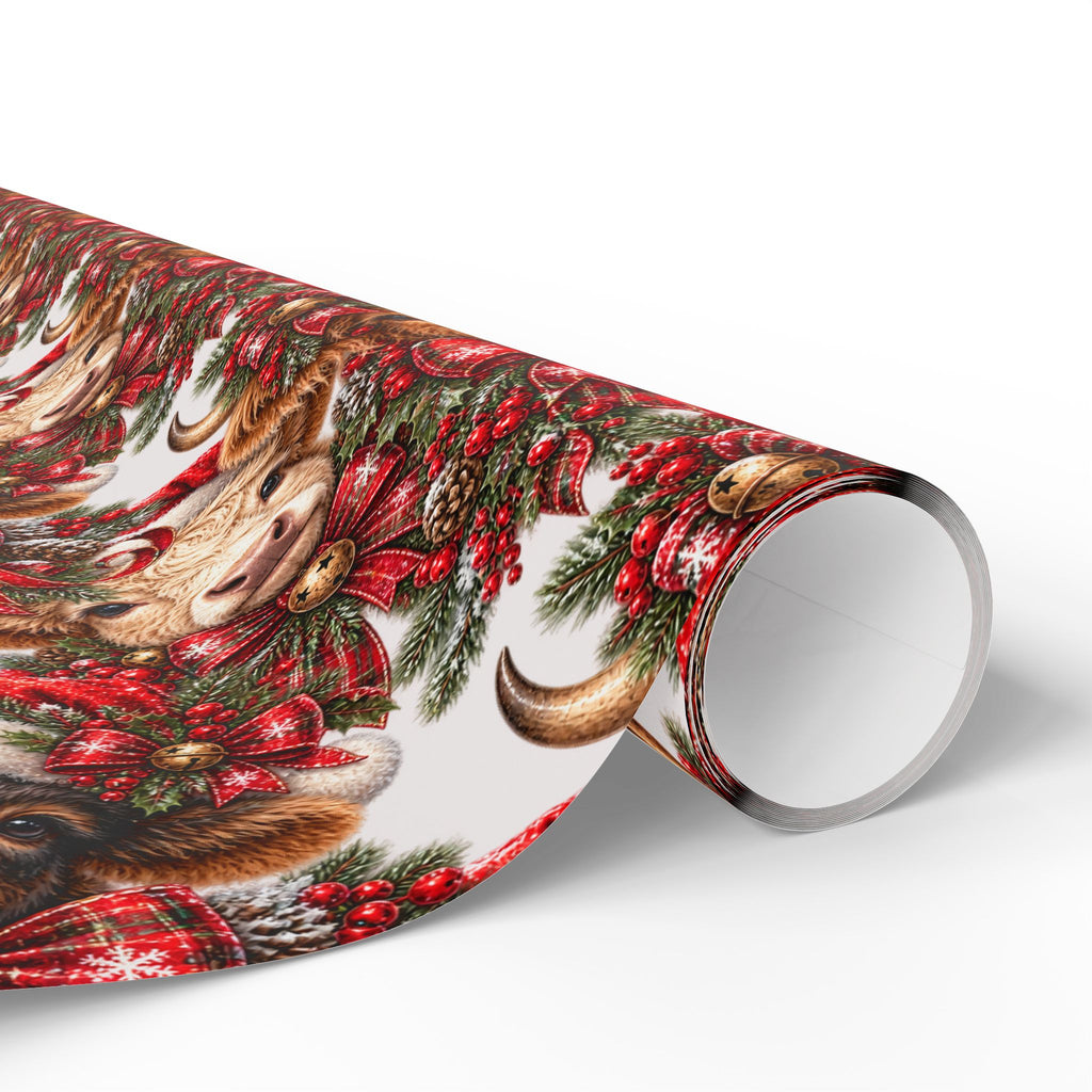Highland Cow Christmas Wrapping Paper
