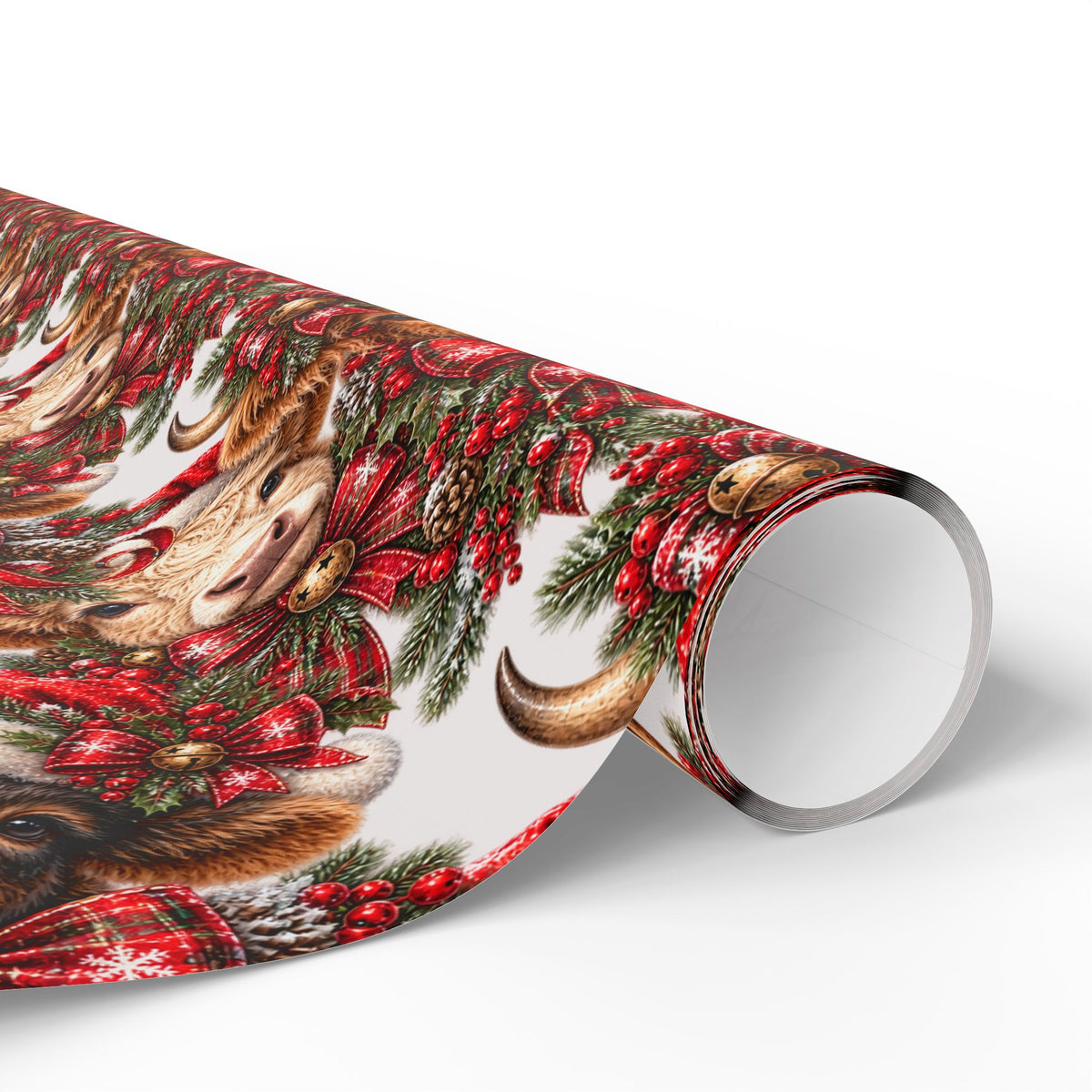 Highland Cow Christmas Wrapping Paper