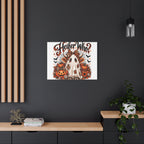 Halloween Highland Cow Ghost Matte Canvas