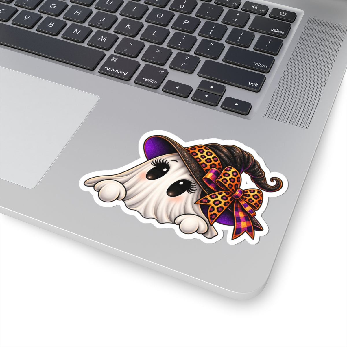 Cute Halloween Ghost Witch Kiss-Cut Sticker