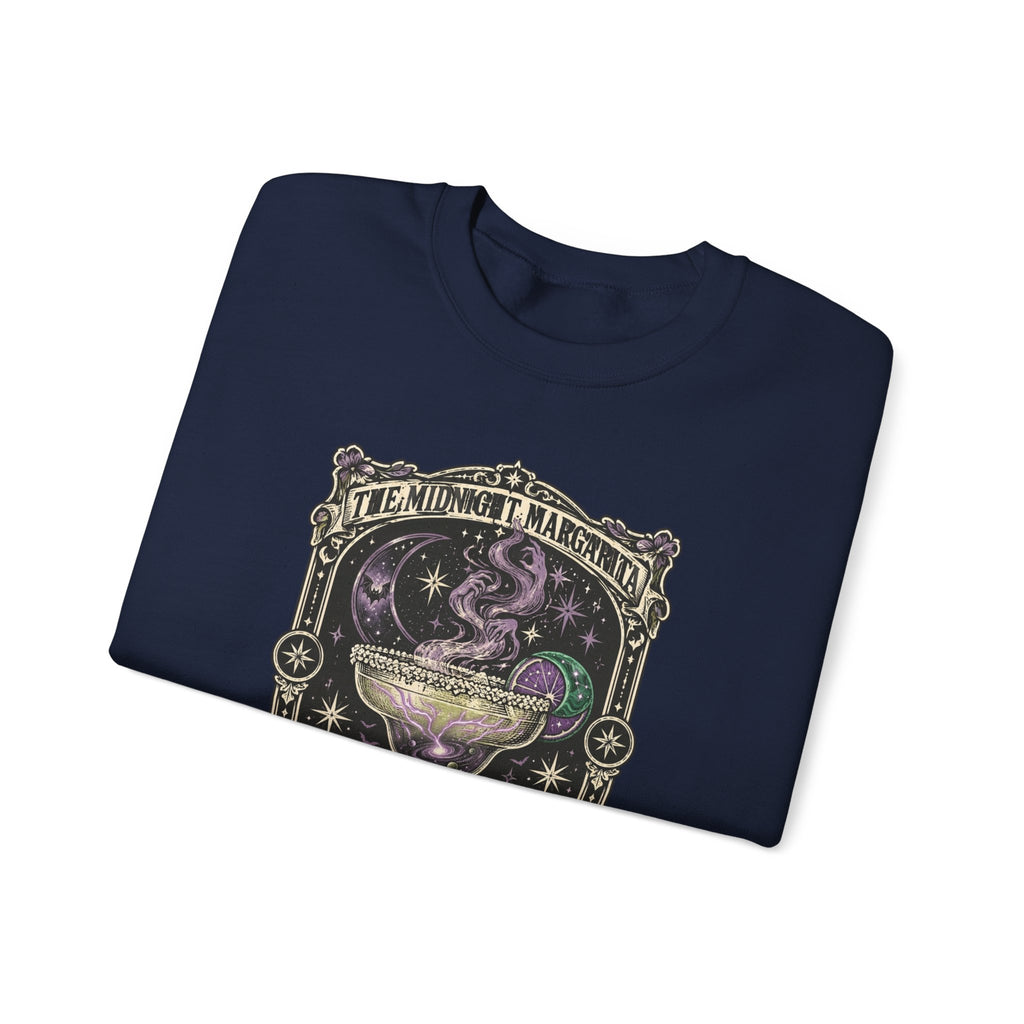 Midnight Margarita Illustration Sweatshirt | Moonlit Cocktail, Mystic Baroque