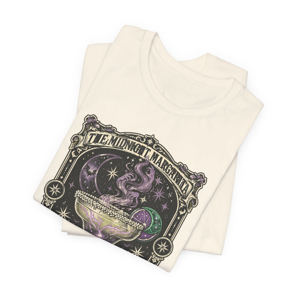 Midnight Margarita Illustration Tee | Vintage Cocktail Night, Moonlit Palms