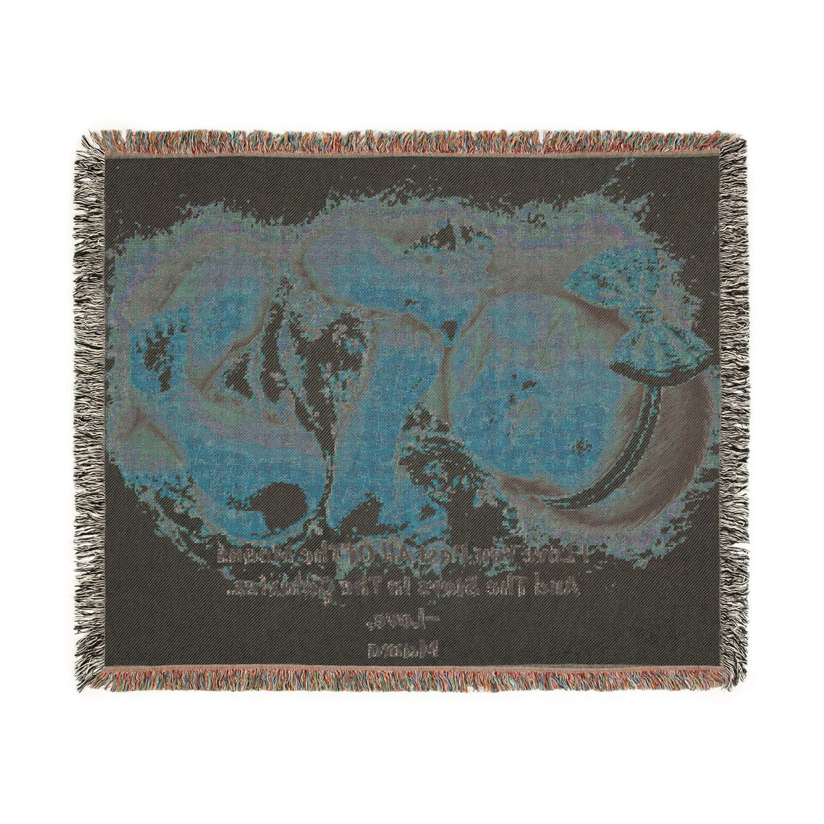 Personalized Photo & Message Woven Blanket – Custom Family, Baby, Pet & Keepsake Gift