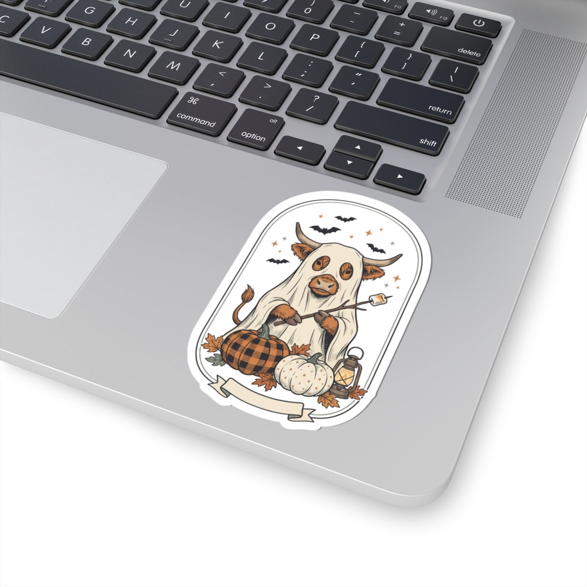 Ghost Cow Halloween Sticker | Spooky Animals, Fall Pumpkin Sticker