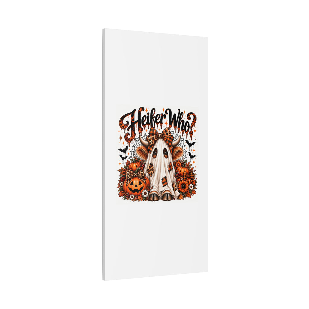 Halloween Highland Cow Ghost Matte Canvas