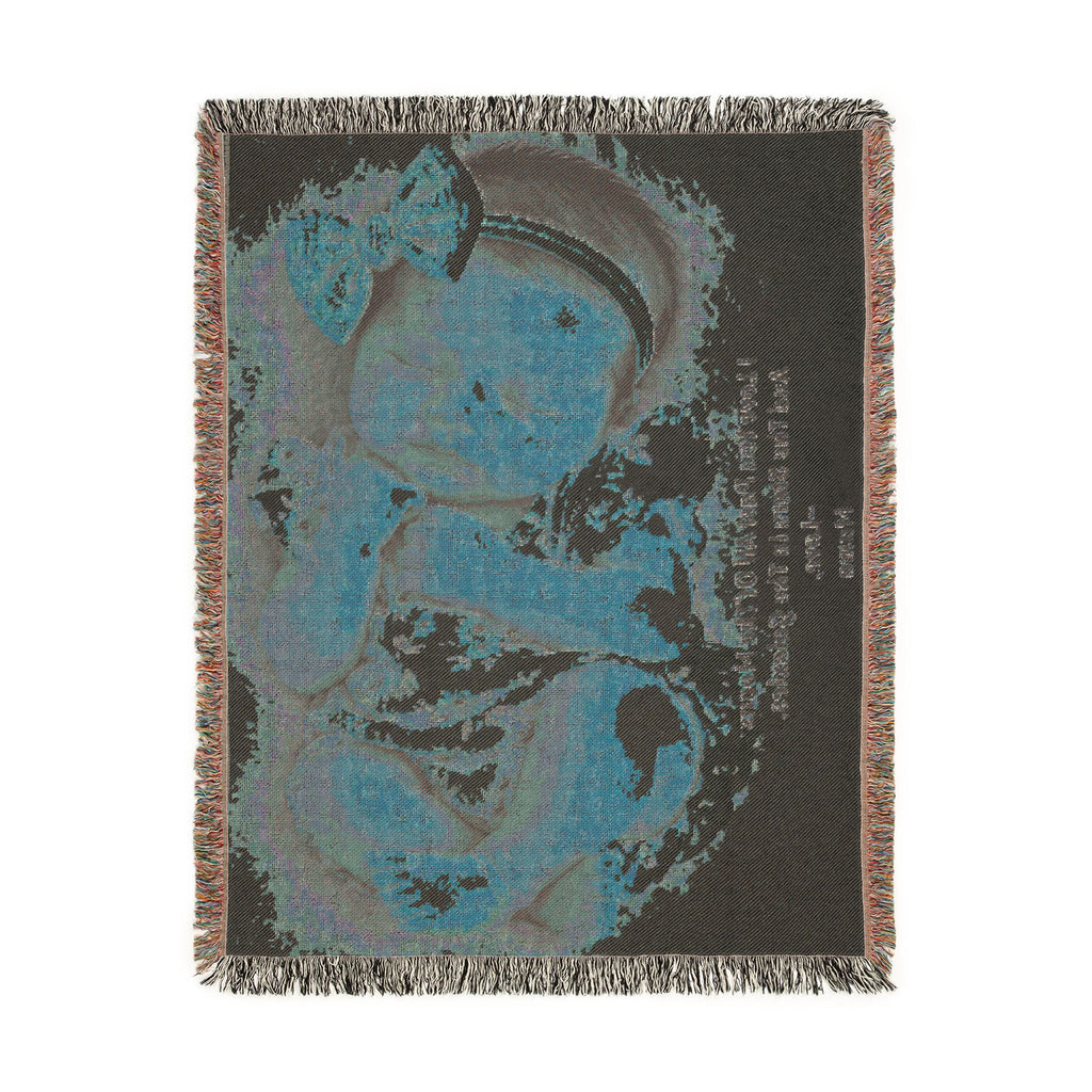 Personalized Photo & Message Woven Blanket – Custom Family, Baby, Pet & Keepsake Gift