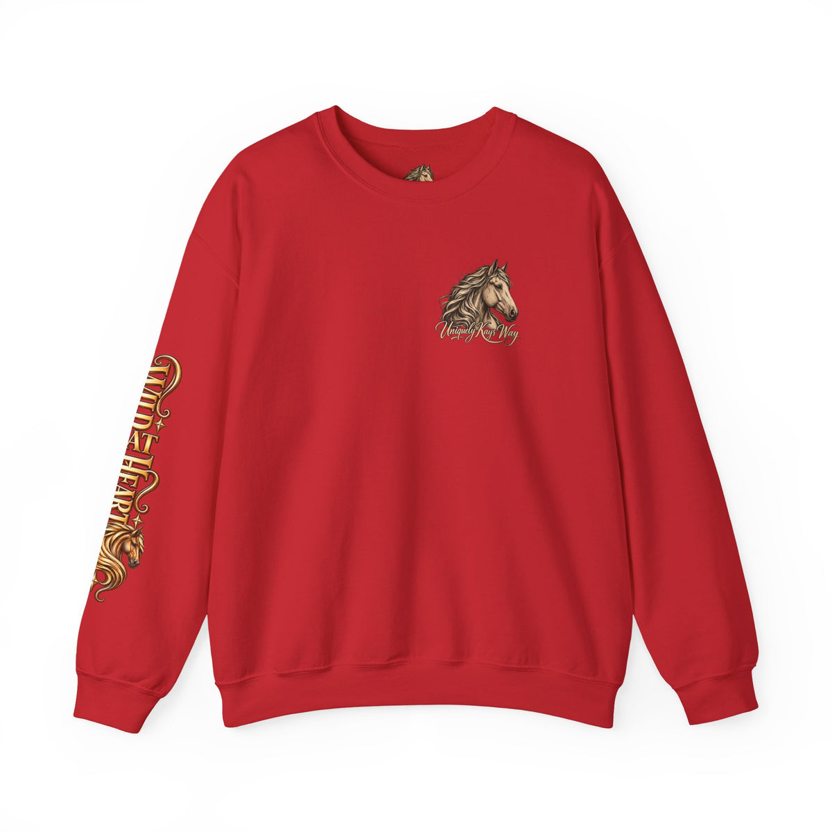 UKW Horse Collection - Palomino & Bay Sweatshirt - Equestrian Logo Crewneck