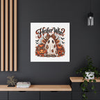 Halloween Highland Cow Ghost Matte Canvas