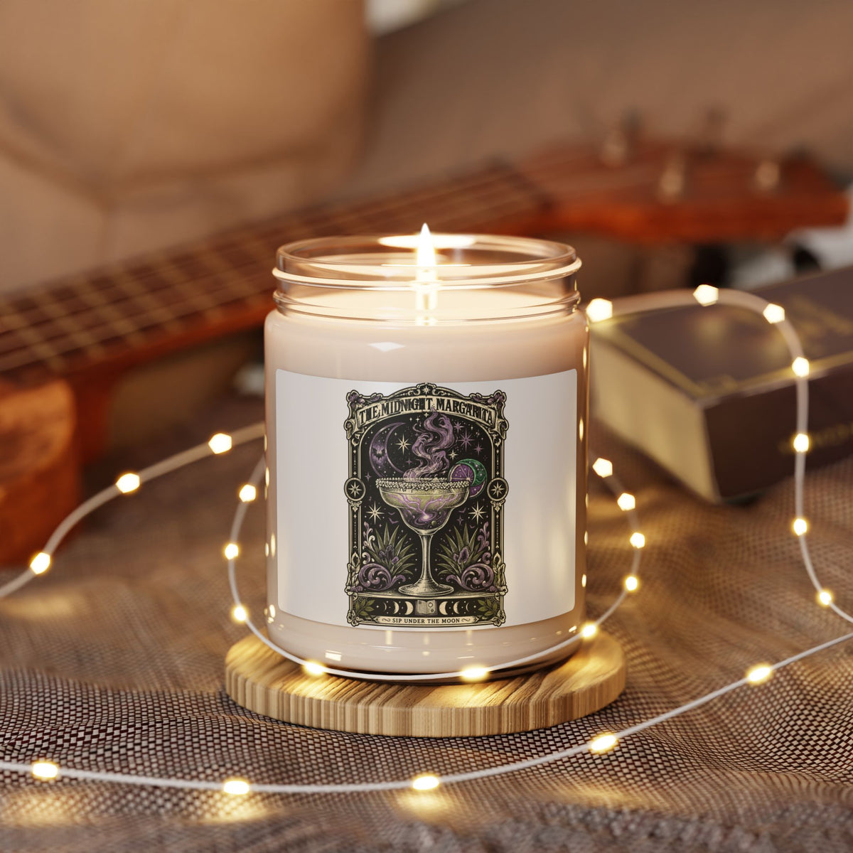 Midnight Margarita Art Nouveau Candle, Soy Wax 9oz | Cocktail Witchcore