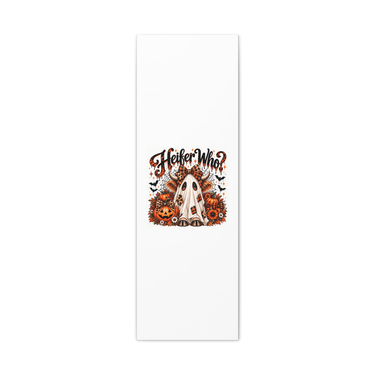 Halloween Highland Cow Ghost Matte Canvas