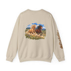 UKW Horse Collection - Palomino & Bay Sweatshirt - Equestrian Logo Crewneck