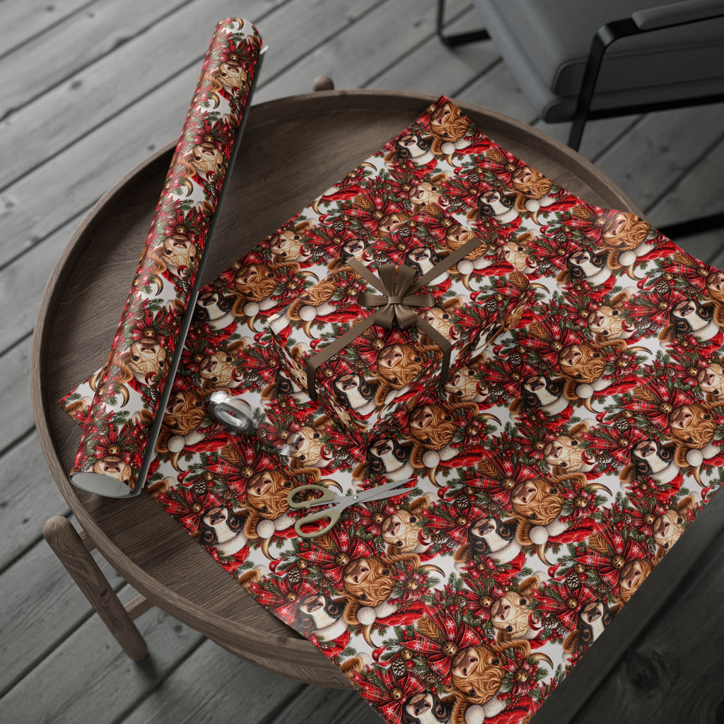Highland Cow Christmas Wrapping Paper