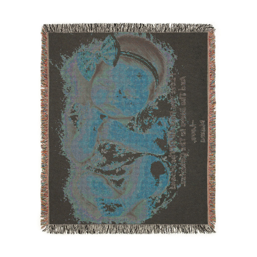 Personalized Photo & Message Woven Blanket – Custom Family, Baby, Pet & Keepsake Gift