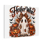 Halloween Highland Cow Ghost Matte Canvas