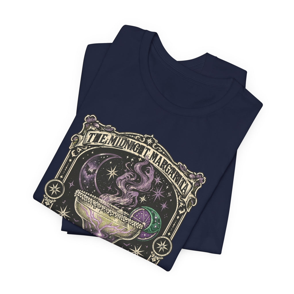 Midnight Margarita Illustration Tee | Vintage Cocktail Night, Moonlit Palms