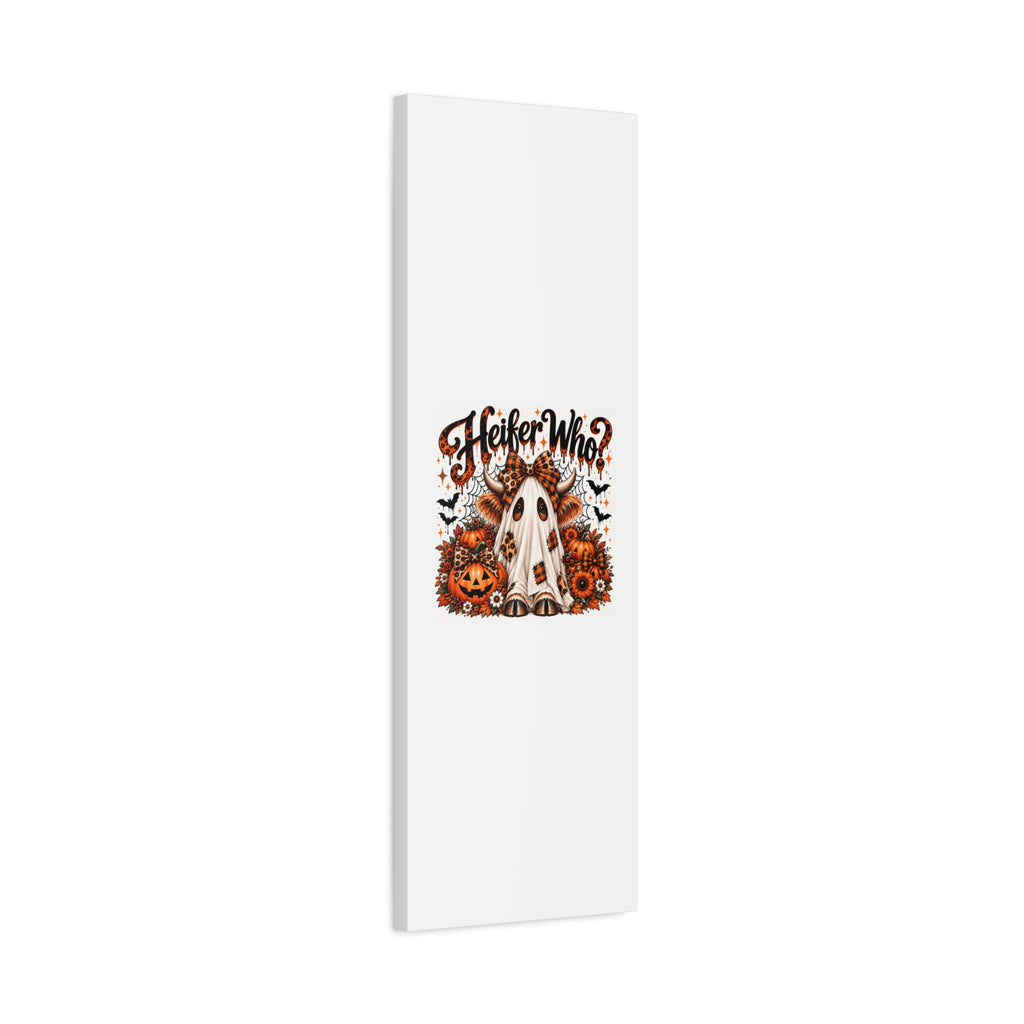 Halloween Highland Cow Ghost Matte Canvas