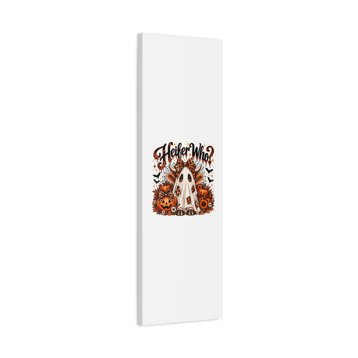 Halloween Highland Cow Ghost Matte Canvas