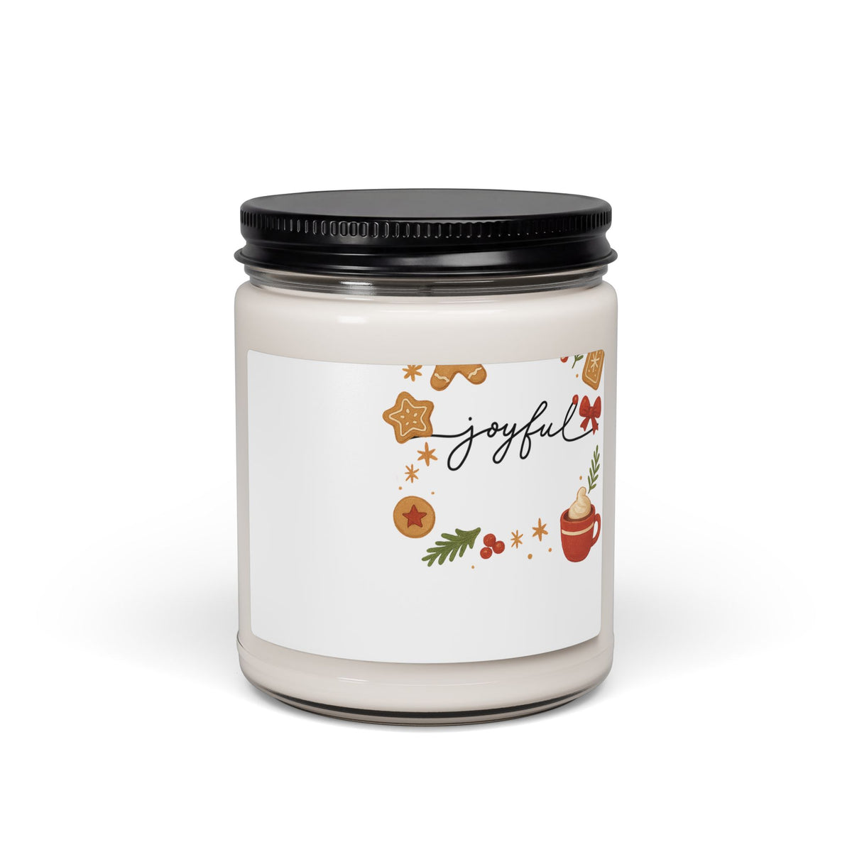 Joyful Holiday Scented Soy Candle — 9oz Christmas Spice Aroma