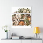 Home Sweet Home Farmhouse Dog Triptych Acrylic Print