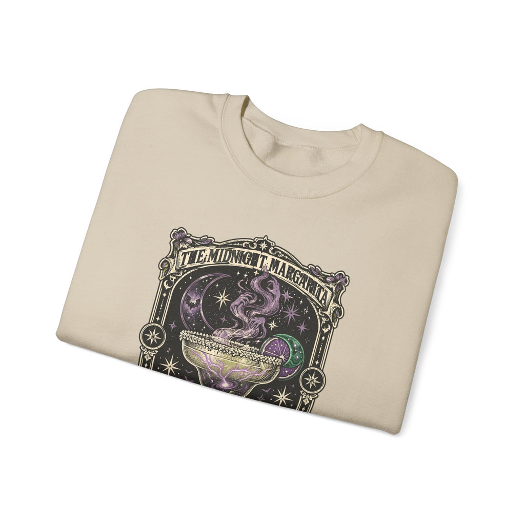 Midnight Margarita Illustration Sweatshirt | Moonlit Cocktail, Mystic Baroque