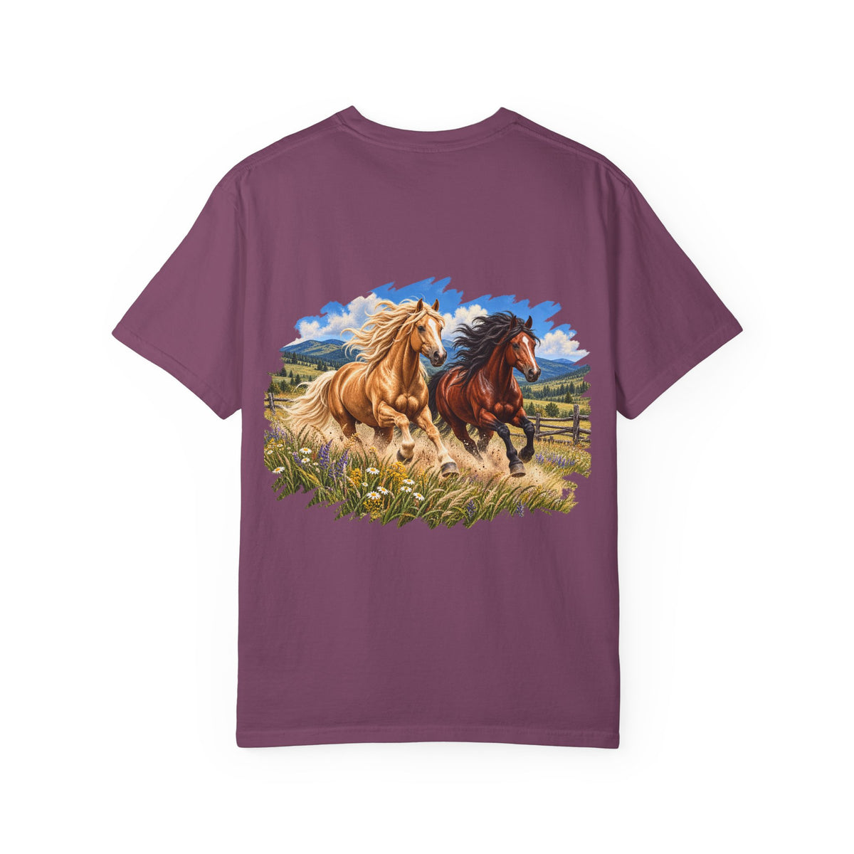 UKW Horse Collection - Running Horses T-Shirt — Majestic Wild Horse Graphic Tee