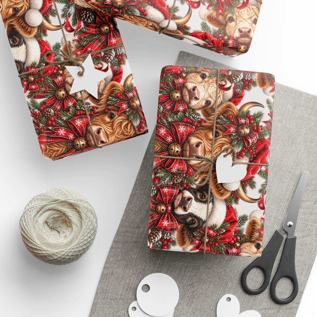Highland Cow Christmas Wrapping Paper