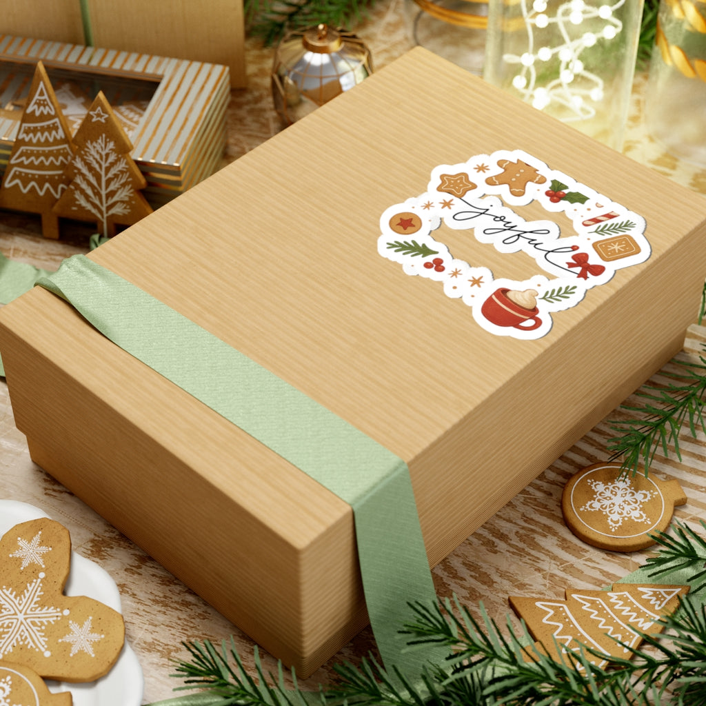 Joyful Holiday Sticker — Christmas Gingerbread & Cocoa Kiss-Cut Sticker Pack