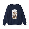 Spooky Cow Witch Illustration Sweatshirt | Halloween Animal Graphic