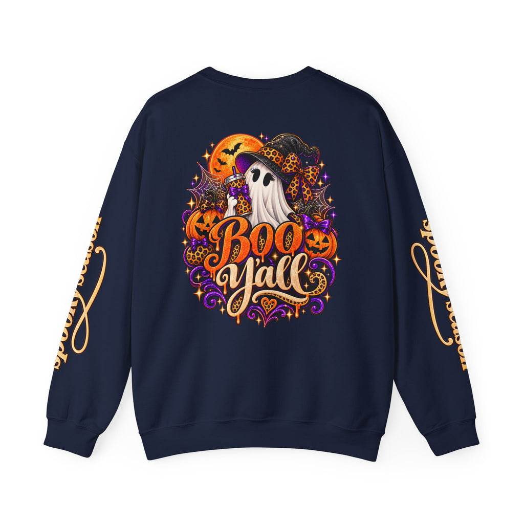 Boo Y’all Halloween Ghost Crewneck Sweatshirt