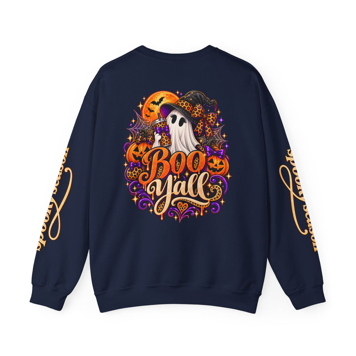 Boo Y’all Halloween Ghost Crewneck Sweatshirt
