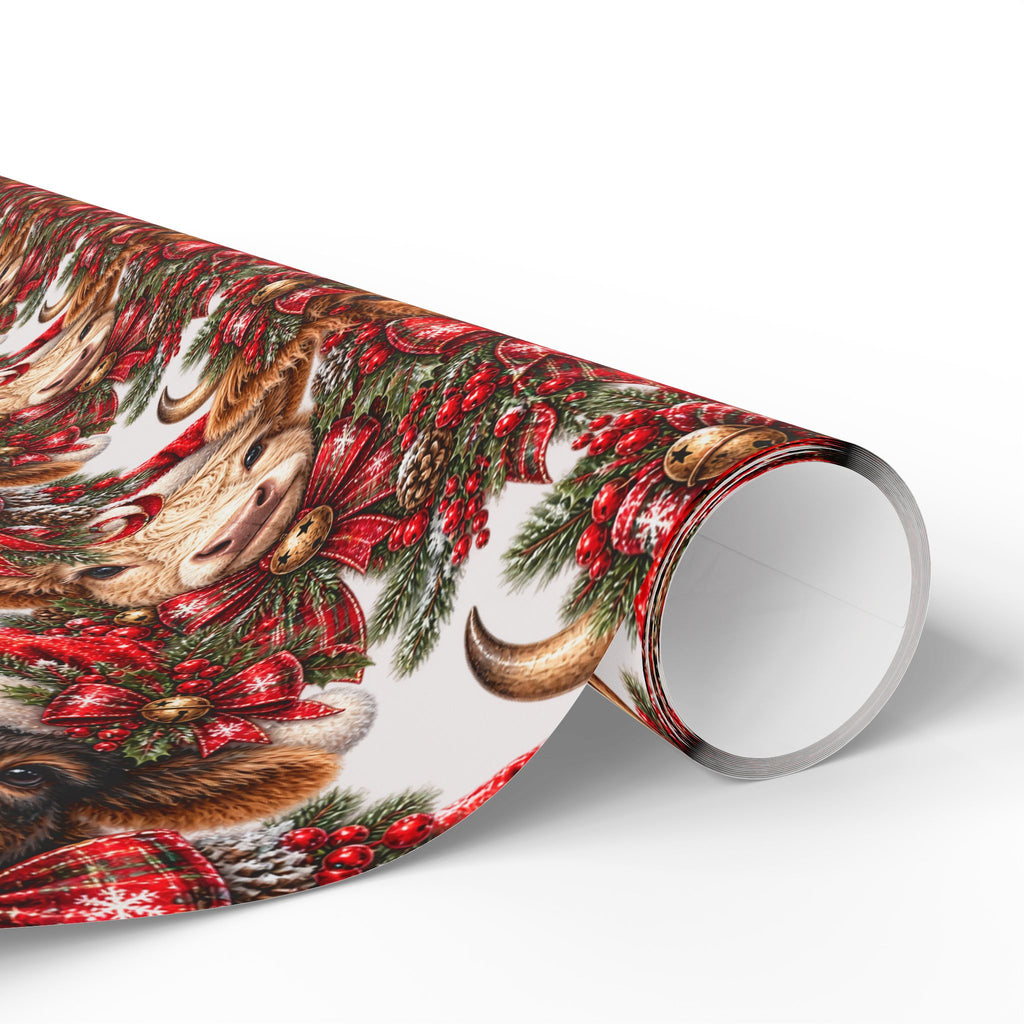 Highland Cow Christmas Wrapping Paper