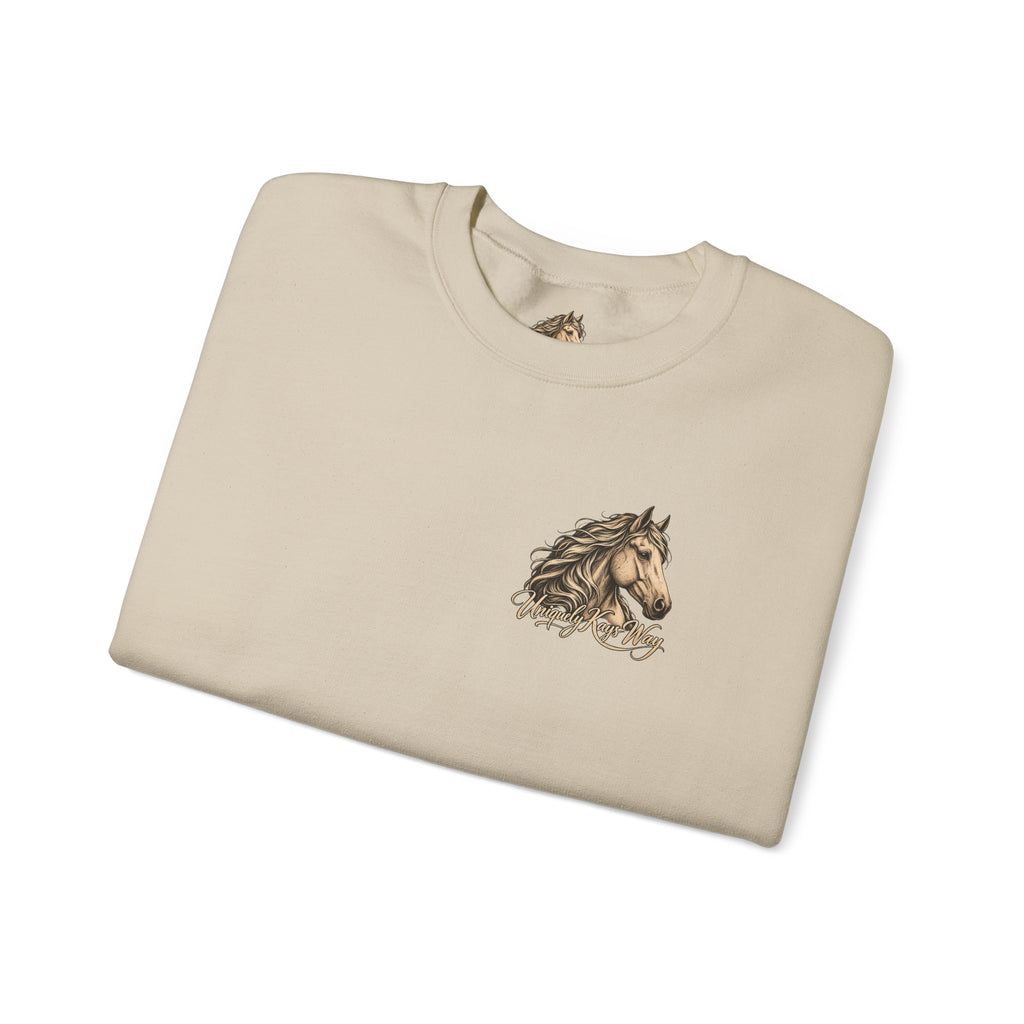 UKW Horse Collection - Palomino & Bay Sweatshirt - Equestrian Logo Crewneck