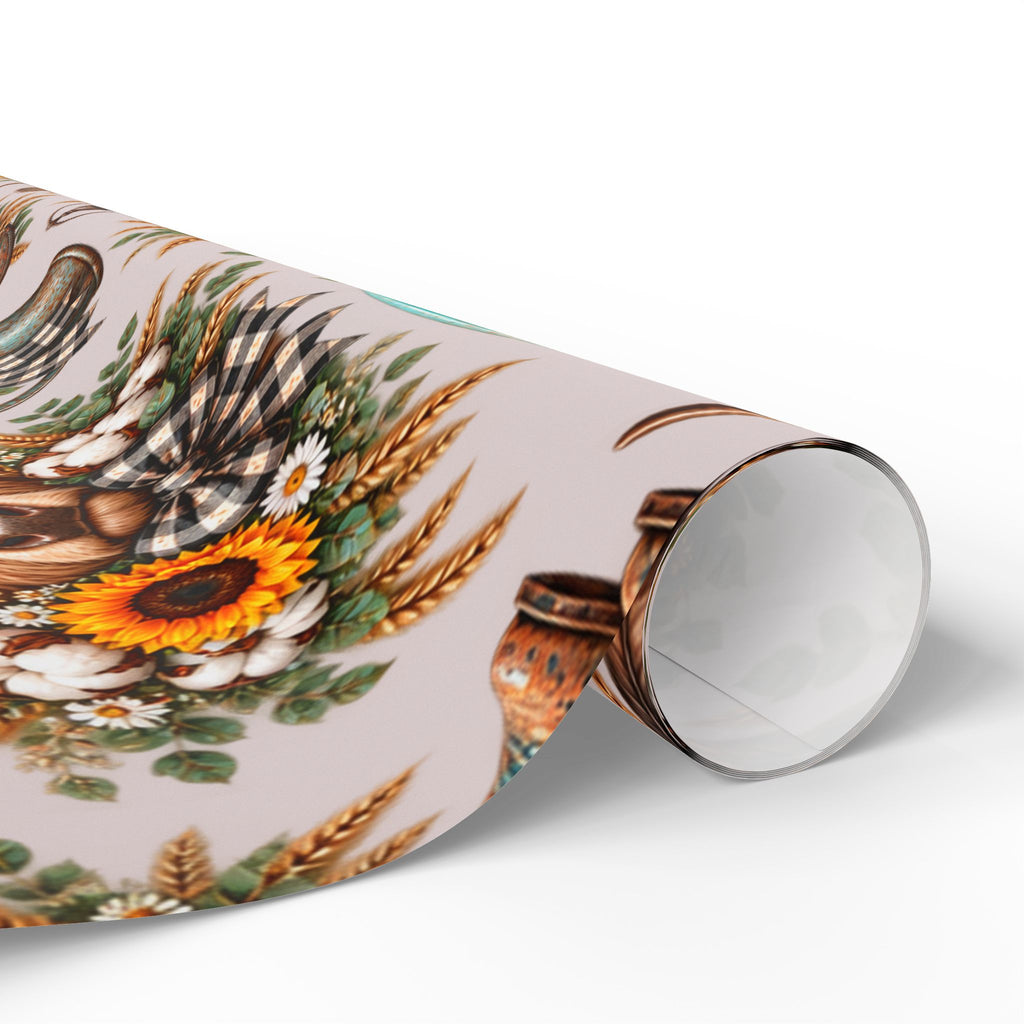 Rustic Farmhouse Sunflower Wrapping Paper