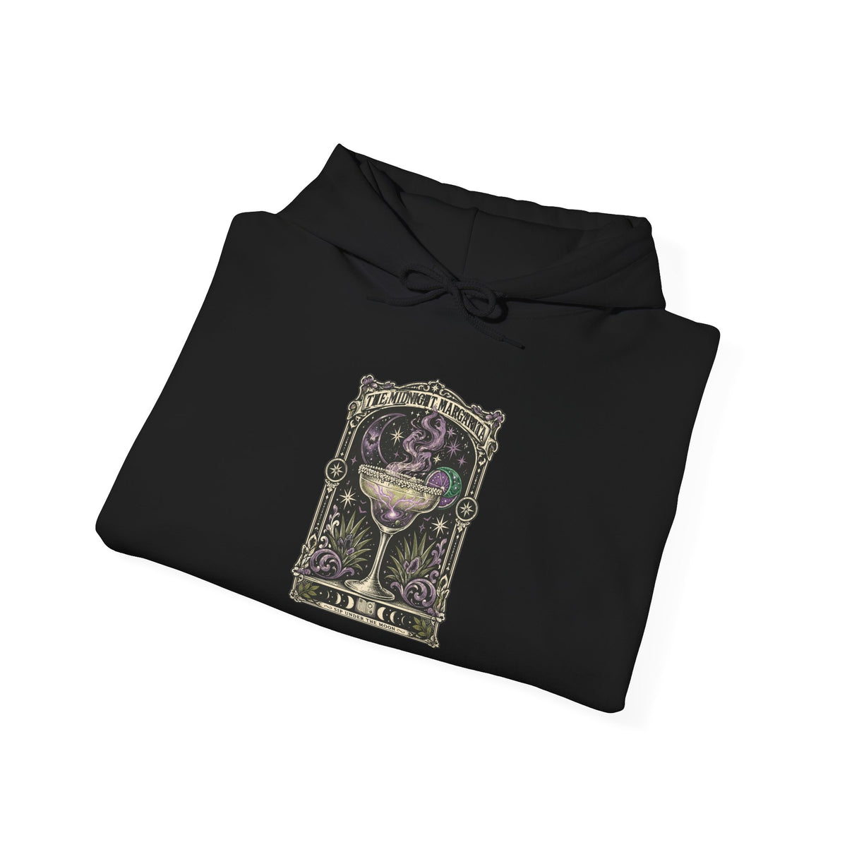 Midnight Margarita Tarot Style Hoodie | Cocktail Gothic, Moonlit Baroque