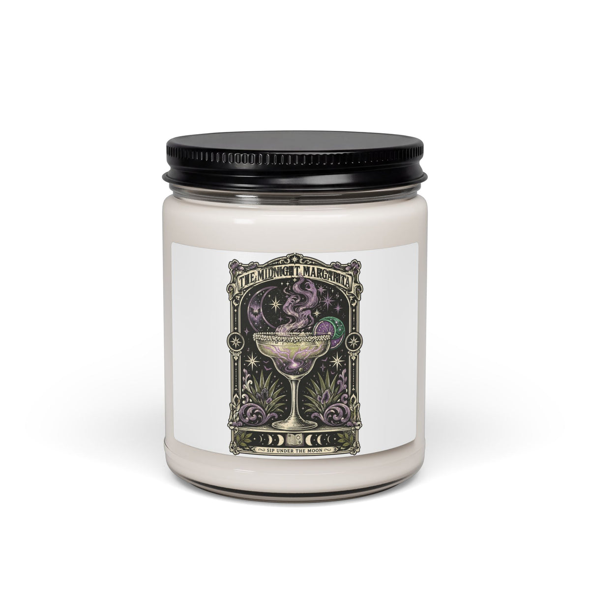Midnight Margarita Art Nouveau Candle, Soy Wax 9oz | Cocktail Witchcore