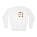Youth Holiday Crewneck Sweatshirt — Cozy Milk & Cookies Christmas Design
