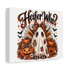 Halloween Highland Cow Ghost Matte Canvas