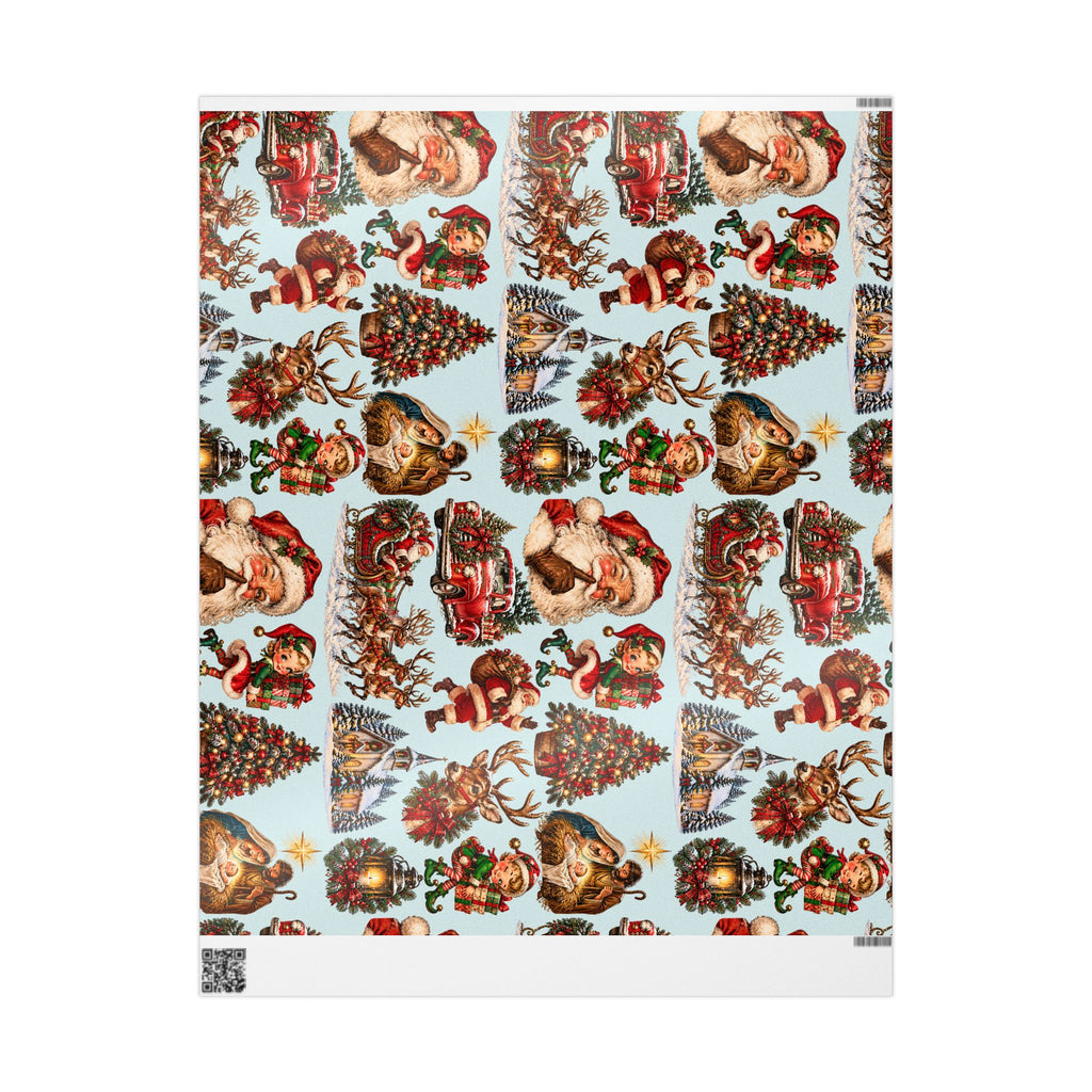 Vintage Christmas Wrapping Paper – Santa & Woodland Holiday Gift Wrap