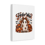 Halloween Highland Cow Ghost Matte Canvas