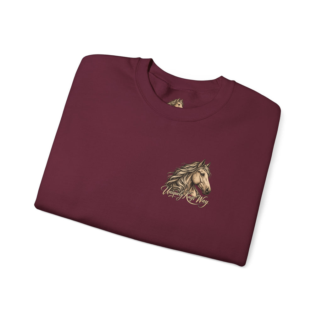 UKW Horse Collection - Palomino & Bay Sweatshirt - Equestrian Logo Crewneck
